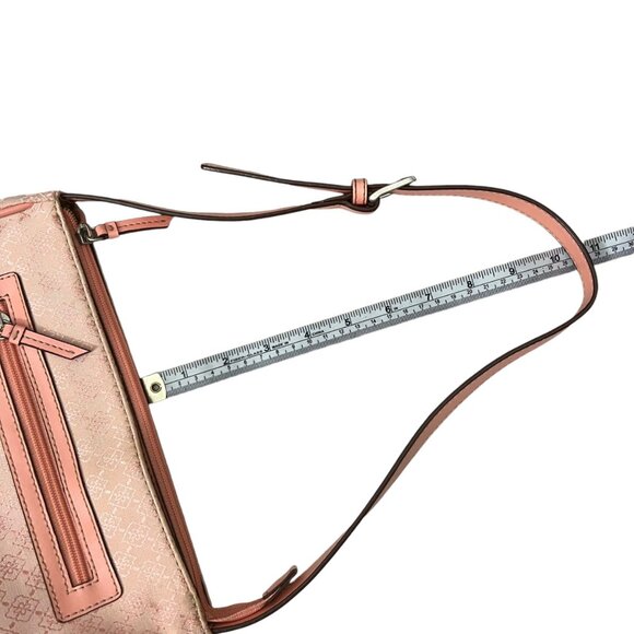 Y2K Liz Claiborne Canvas Faux Leather Shoulder Bag PinkCoquette Barbiecore - Picture 16 of 16